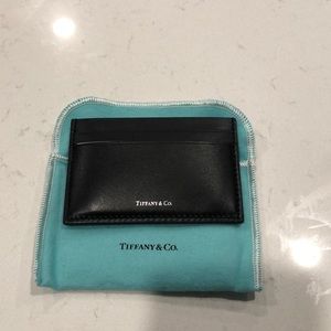 Tiffany & Co Black Leather Card Case